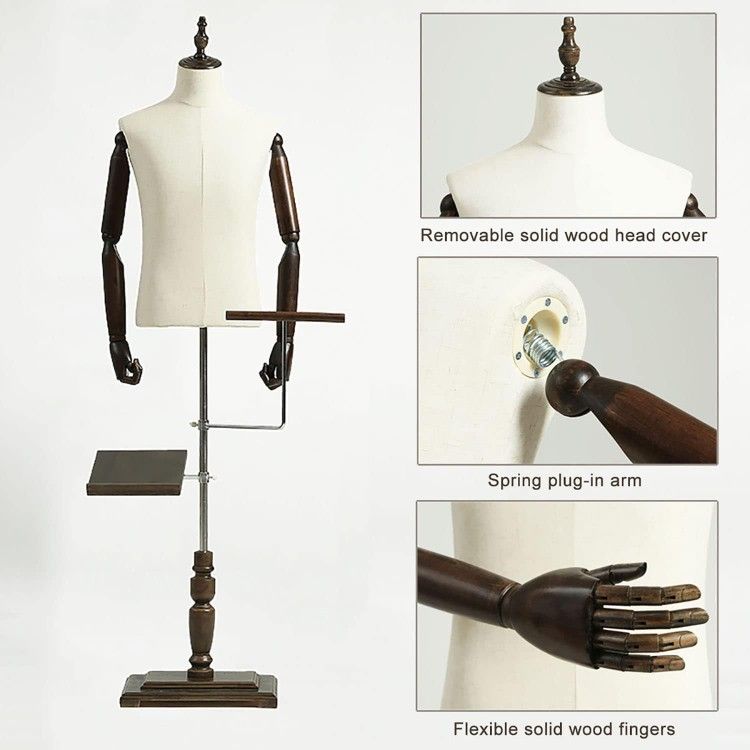 Mannequin Full Body Realistic Full-Body Male Mannequin - Standing Torso Dress Form With Detachable Parts Full Size Male Mannequin Mannequin Full Body Realistic Full-Body Male Mannequin - Standing Torso Dress Form With Detachable Parts Full Size Male Mannequin