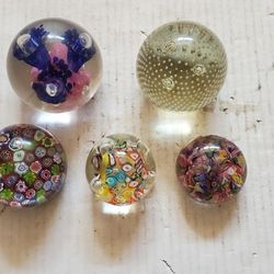 Vintage Antique  Glass Paperweights