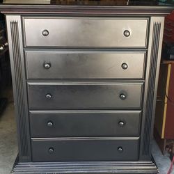 Black 5 Drawer Dresser