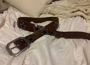 Real leather belt