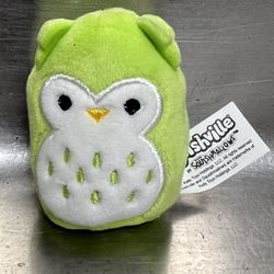 Squishmallows Squishville Owen The Green Owl - 2” - EUC