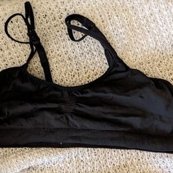 Womens Black Elastic Sports Bra, No Tag, Guessing Medium 10-12. East or West