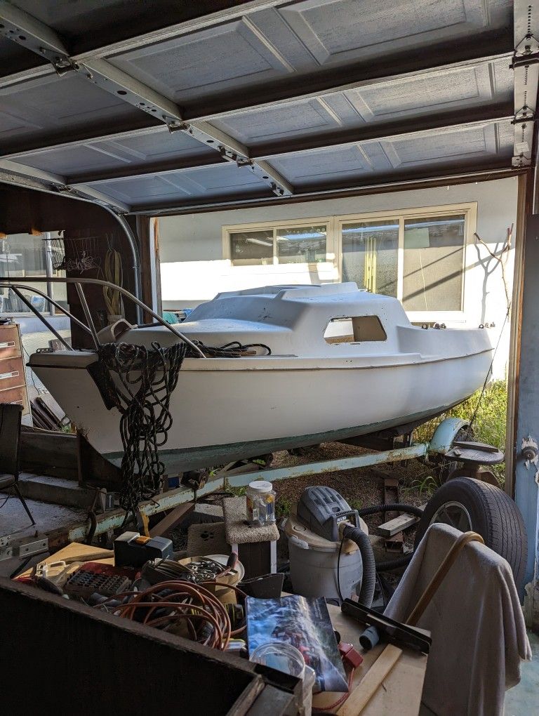 Free fiberglass boat & trailer for Sale in San Diego, CA OfferUp