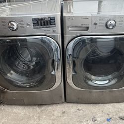 LG.  WASHER. 5.6cubic. And Gas DRYER
