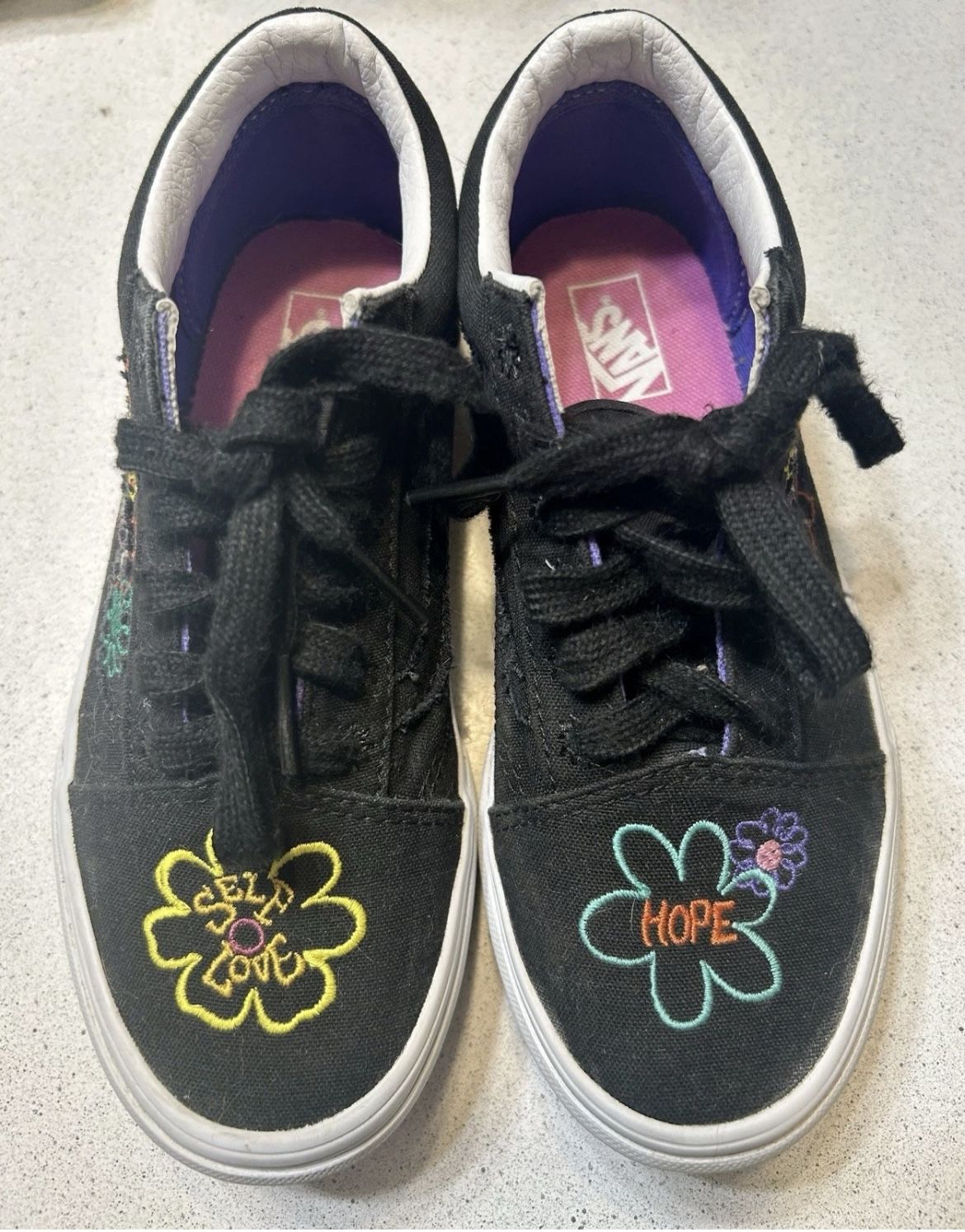 Vans Black And Embroidered