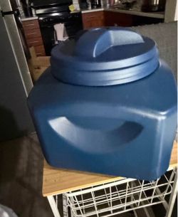 Large Blue Plastic Water Storage Container
