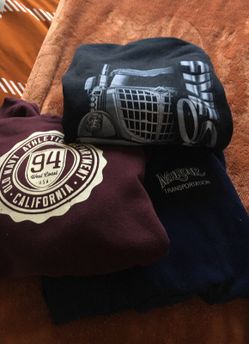 3 sweatshirts