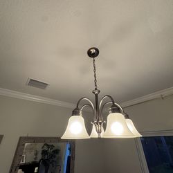 Ceiling lamp chandelier brushed nickel - lampara de techo