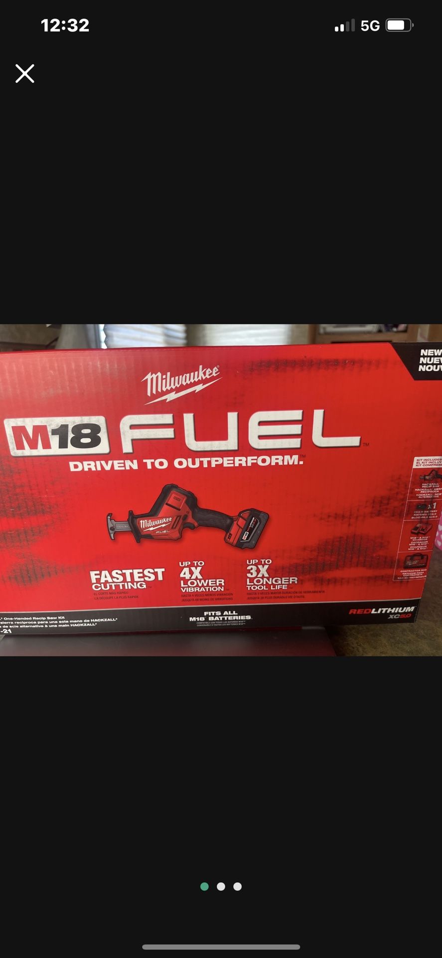 MILWAUKEE M18 FUEL HACKZALL RECIP SAW KIT. #2719-21 New