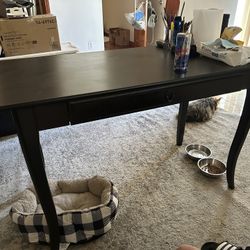 Ikea Black 1 Drawer Desk 