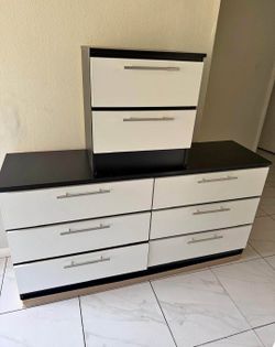 Dresser + 1 Nightstand ⚜️ Cómoda + 1 Mesita de Noche 🚚