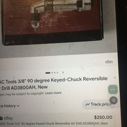 Mac Tools 3/8 90 Degree  Keyed Chuck  reversible air drill