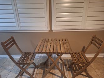 Wood table set