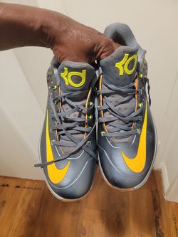 Mens Sz 12 Nike KD VII 7 Elite 724349 478 Graphite 2015 Lightly Worn Sneakers