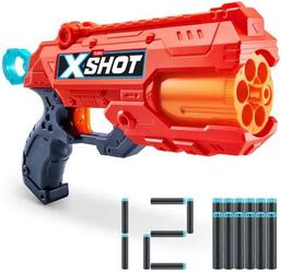 Three Brand New In Box ZURU X-Shot Foam Dart Blasters with 12 Darts