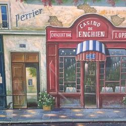  🎨 STUNNING Large Hand-Painted Paris Street Scene - Professionally Framed