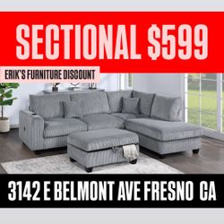 NEW SECTIONAL & OTTOMAN 