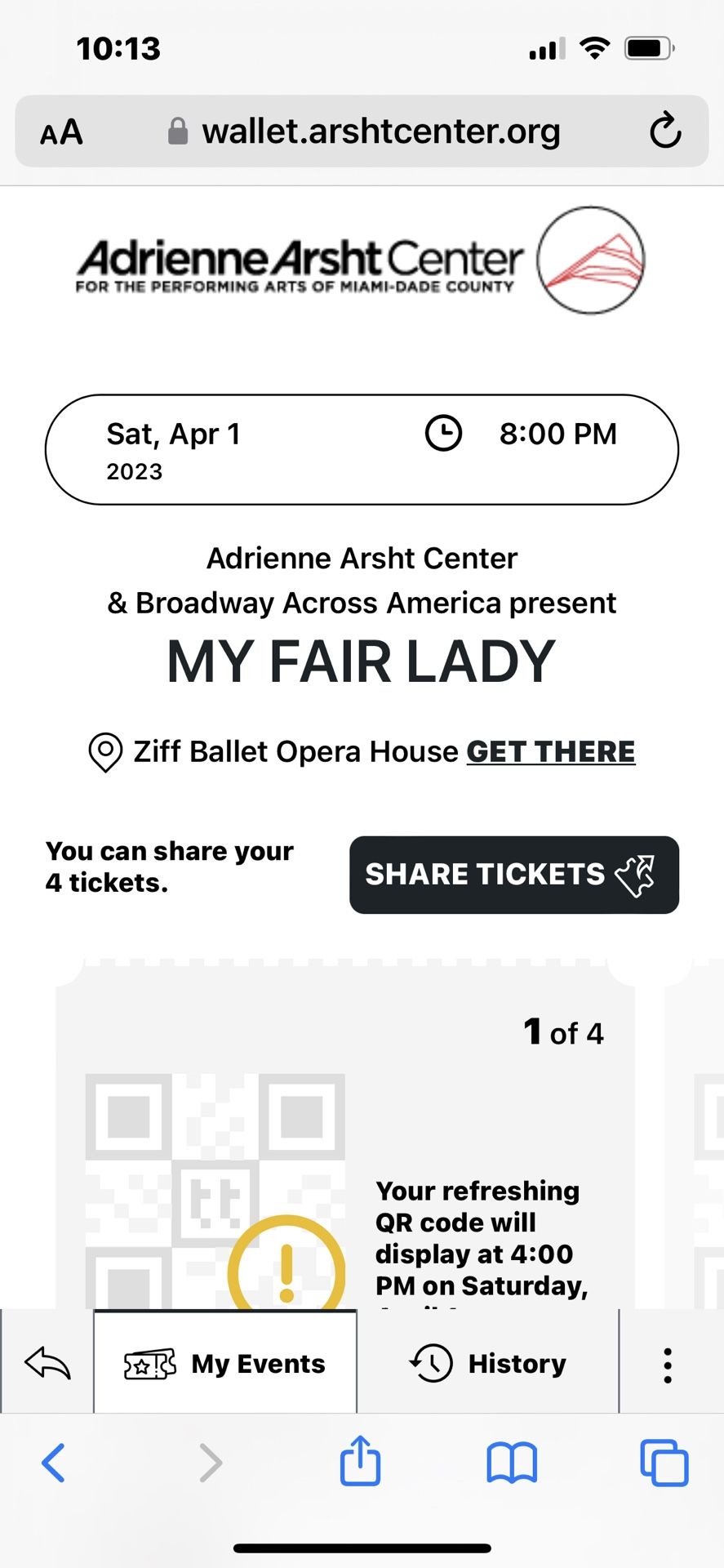 My Fair Lady Tickets Adrienne Arsht Center