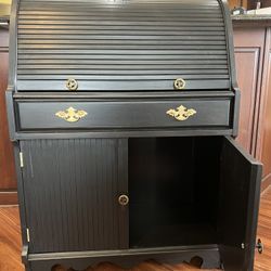 Vintage Roll Top Desk Bar Cabinet