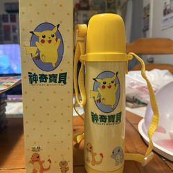 VINTAGE 1998 NINTENDO POKEMON Thermos bottle JAPAN NEW NEVER USED RARE PIKACHU