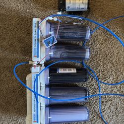 Bulk Reef Supply 6 Stage Deluxe Plus 75 GPD RO/DI System With Aquatec booster pump 