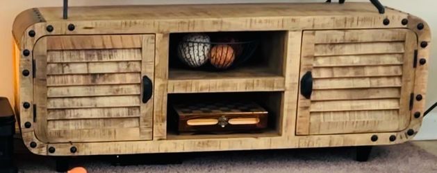 vidaXL TV Stand Rough Mango Wood