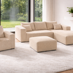 Large sofa with seat and ottoman all new in its box