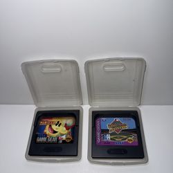 SEGA GAME GEAR Games Lot Of 2 Tested Working PAC-MAN, World Series Baseball!!  
