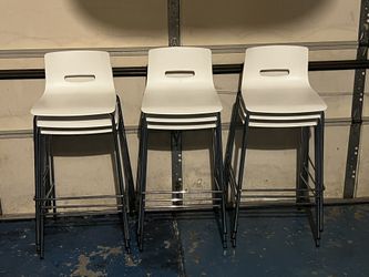 Allermuir Luxury White Low Back Stools - 9 Available + 2 Upholstered. (See description)