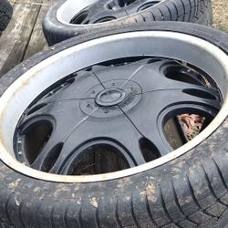 24 Inch Chevrolet Rims  ( 6  Lug ) W/ Tires