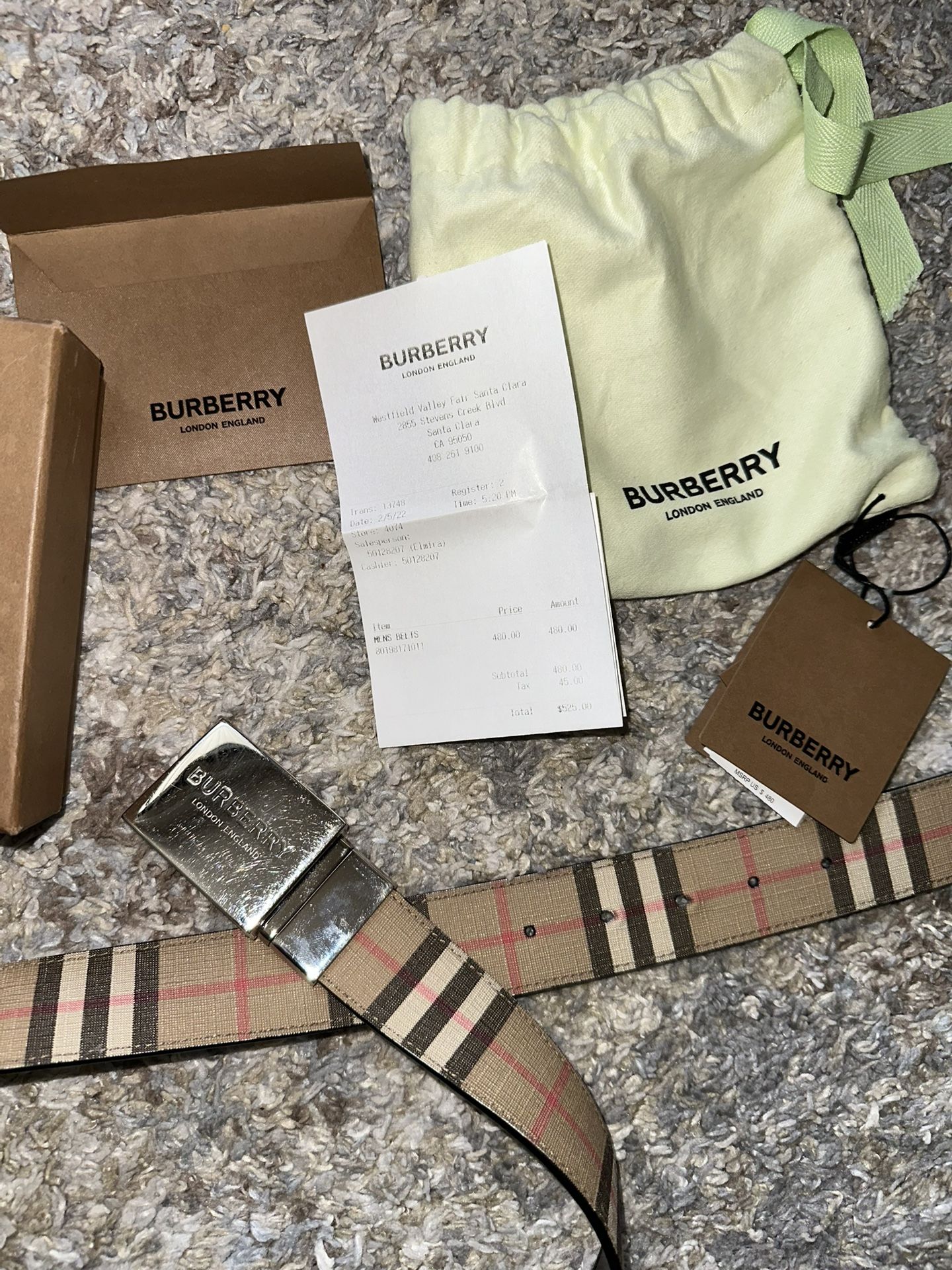 Burberry Reversible Vintage Belt