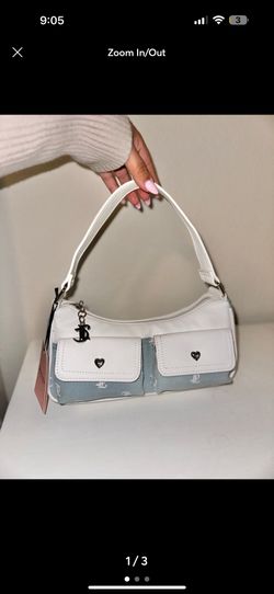Juicy  Denim And White Shoulder Bag