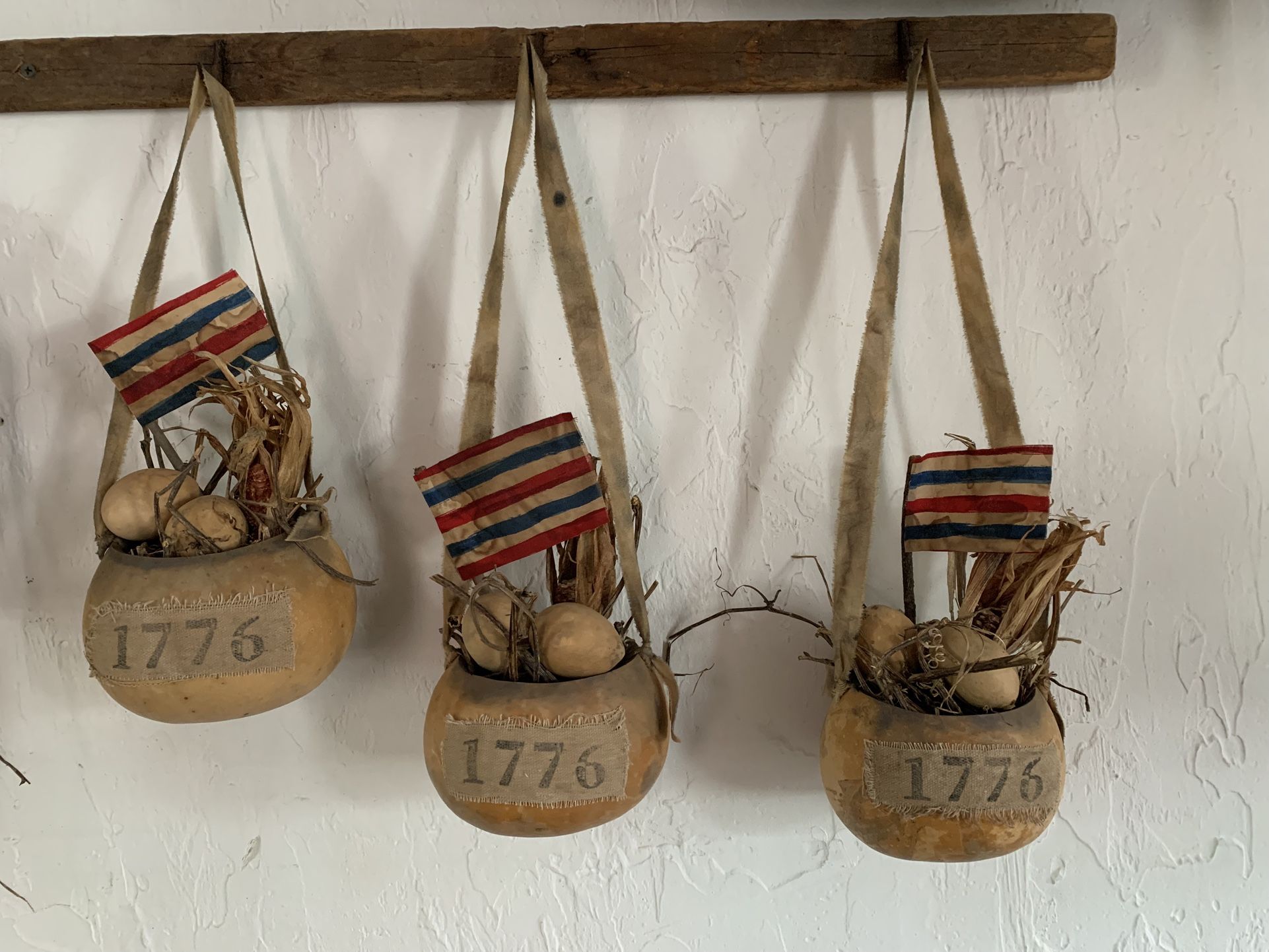 Hanging Patriotic Gourds
