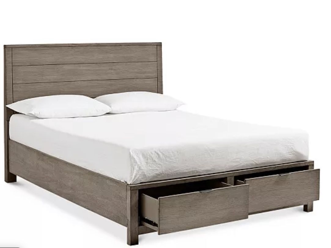 Tribeca Storage Bedroom Furniture, 2-Pc. Set (Full Bed & Nightstand),& Mattress