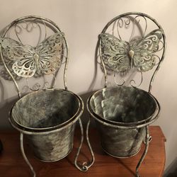 “Butterfly” Chair Flower Pot/Planter/ Container $20 Each (Firm)