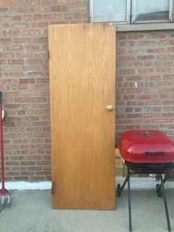Wood hallway door