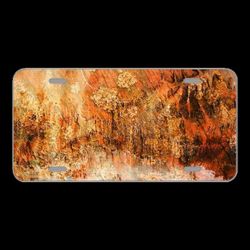 License Plate Novelty Car Front Earthy Web Design Abstract