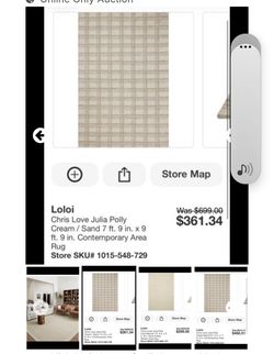 Loloi Chris Love Julia Polly Area Rug Cream/Sand 7'9" x 9'9"