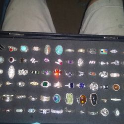 925 Rings.like New .lots Of Them Are Hand Made.