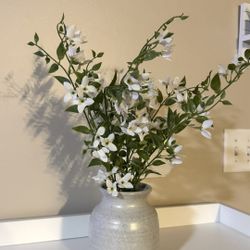 Decorative Vase with Faux Flowers