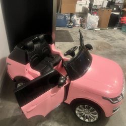Baby Girl Pink Land Rover 2 seater 