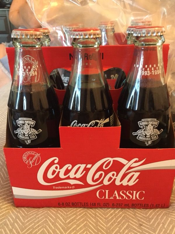 Coca Cola Florida Panthers Bottles