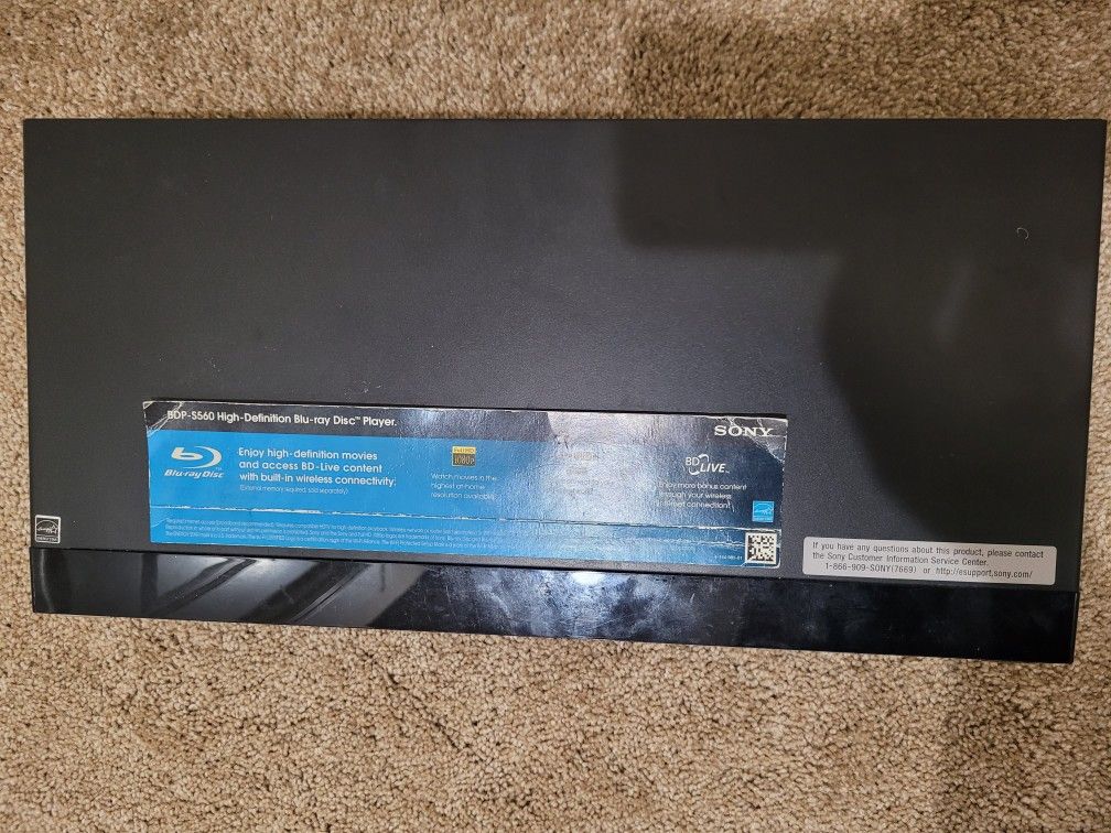 Sony BDP-S(contact info removed)p High-Definition Blu-ray DISC Player System.