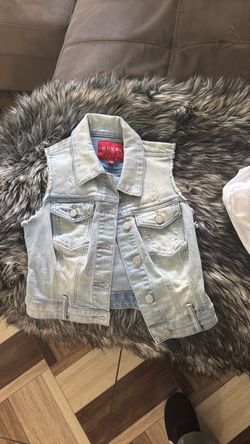 Guess Distressed Denim Vest