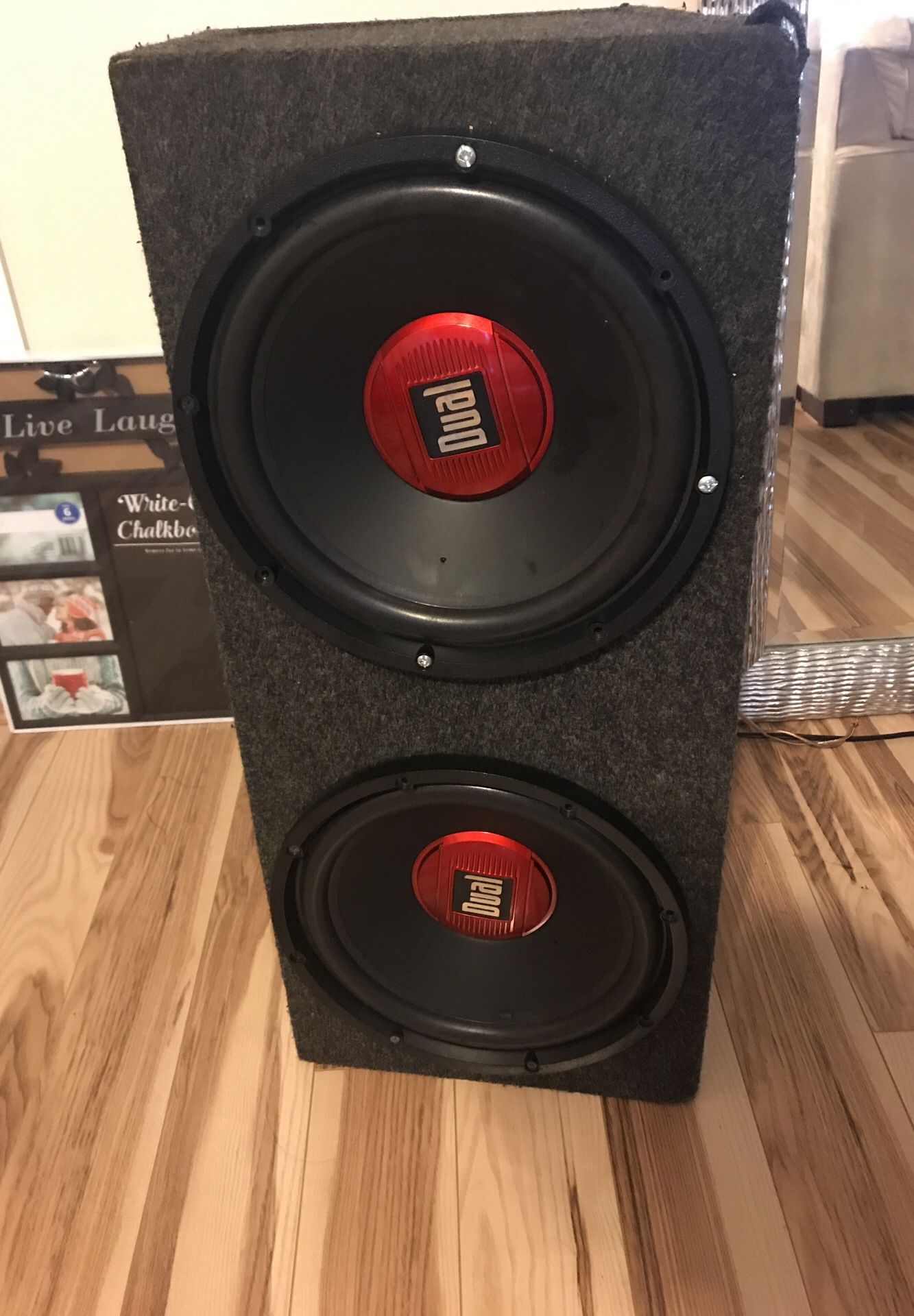 12 inch dual subs sound system speaker box and amp OBO