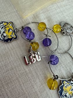 LSU Tigers Wine Charm Set