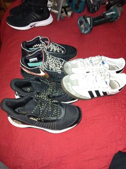 Lot of 2 Used Sneakers Nike and 1 Adidas 7.5 women's all 3