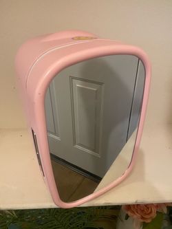 Pink Skincare & Beauty Mini Fridge with Mirror Door 🌸✨