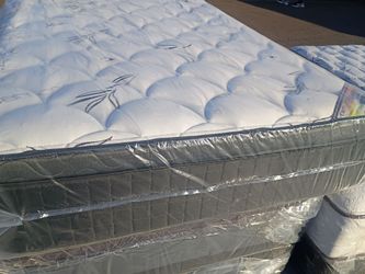 Brand new full size super pillowtop mattress and box spring free delivery depends on location