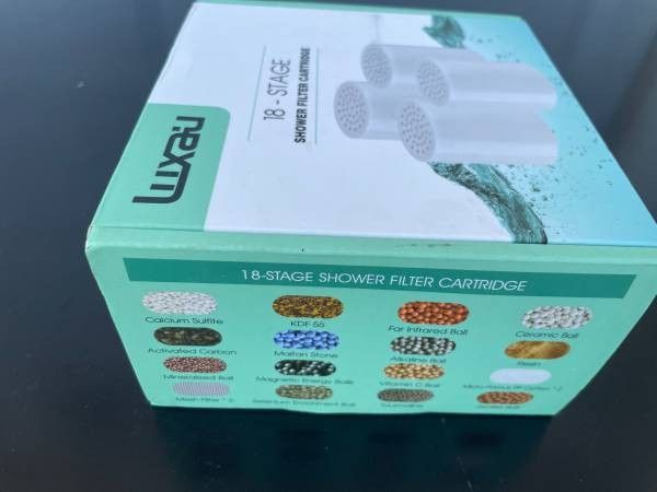 Brand New Luxau 4 Pc 18 Stage Shower Filter Replacement Cartridge,Shower Filter Refill